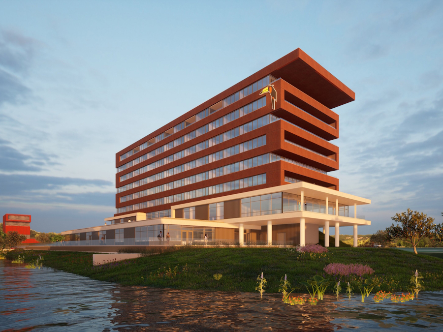 Nieuwbouw hotel Van der Valk te Alphen aan den Rijn