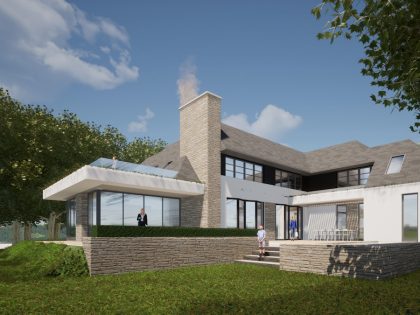 Nieuwbouw villa op landgoed Sancta Maria te Noordwijkerhout