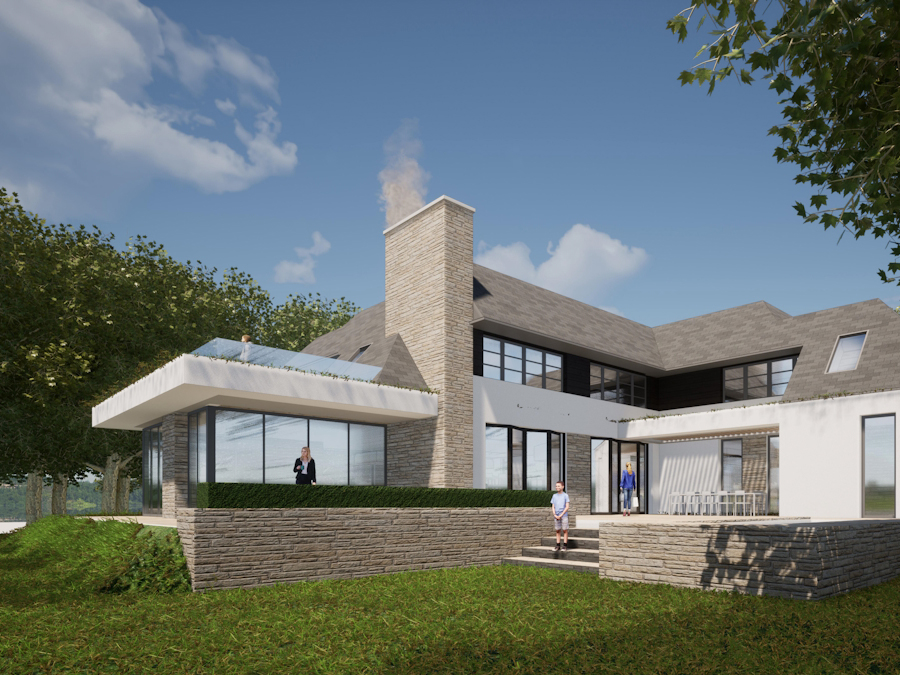 Nieuwbouw villa op landgoed Sancta Maria te Noordwijkerhout